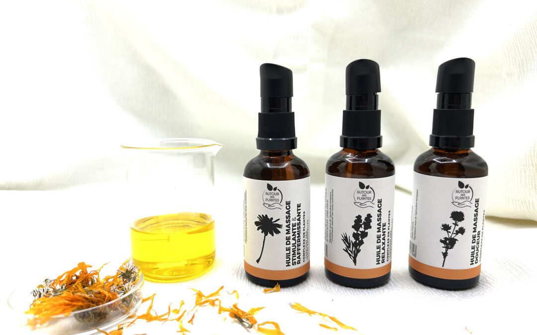 Huile de massage bio relaxante