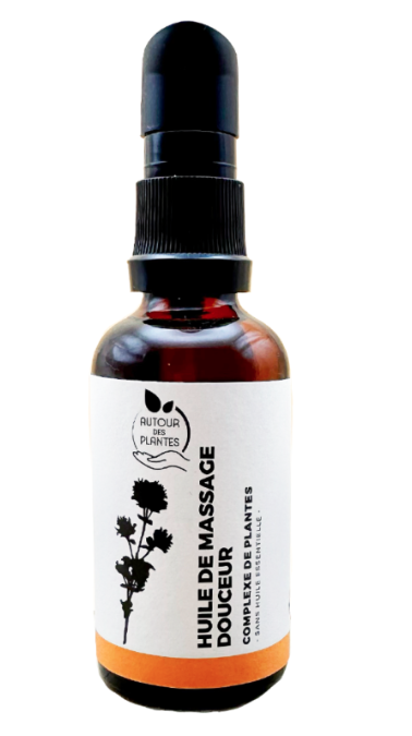 Huile de massage bio relaxante douceur Autour des Plantes